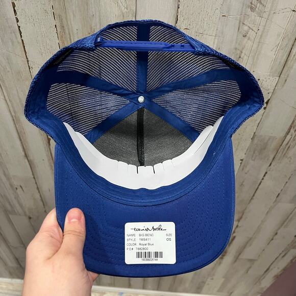 New! Travis Mathew Big Bend Tour Hat Blue Pineapple Trucker SnapBack Adjustable - Picture 5 of 5